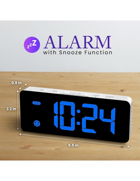 Reloj Despertador Digital HODIK HKW-89B-H9 para Niños Azul