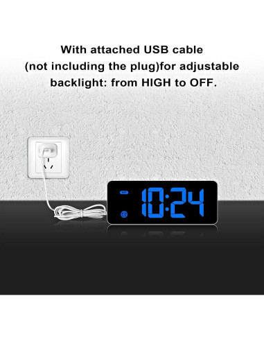 Reloj Despertador Digital HODIK HKW-89B-H9 para Niños Azul