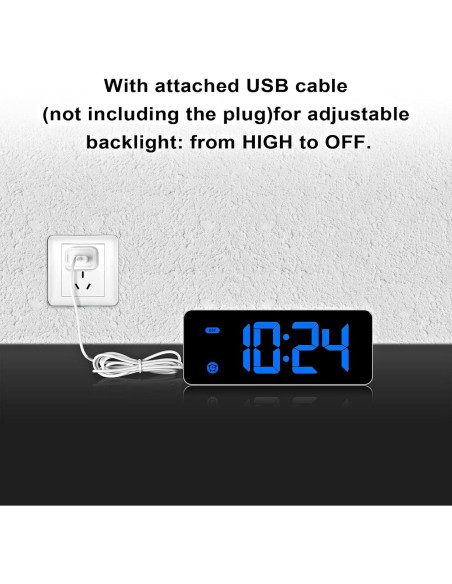 Reloj Despertador Digital HODIK HKW-89B-H9 para Niños Azul