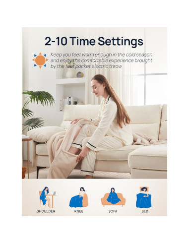 Manta Térmica Eléctrica Westinghouse 127x157.5 cm Beige