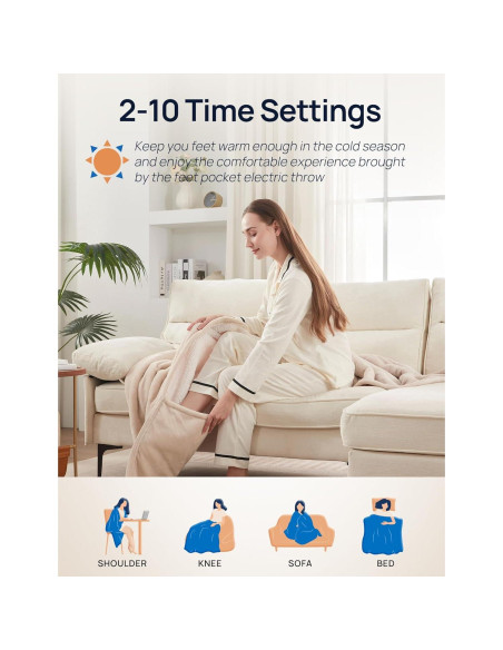 Manta Térmica Eléctrica Westinghouse 127x157.5 cm Beige