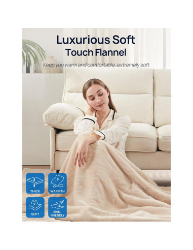 Manta Térmica Eléctrica Westinghouse 127x157.5 cm Beige