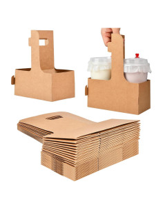 Portavasos desechables Kraft Supkiir para 2 tazas - 20 unidades