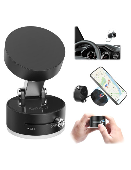 Soporte Magnético para Teléfono Easvorix con Ventosa y Anillos