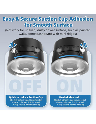 Soporte Magnético para Teléfono Easvorix con Ventosa y Anillos