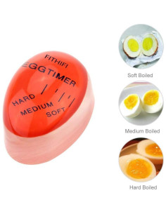 Temporizador de Huevo FITHIFI Rojo Ecológico 2 Unidades 2