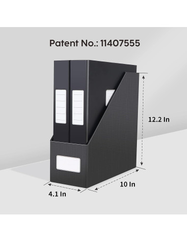 Soporte de Revistas Negro JiaWei - 3 Paquetes de Cartón Resistente