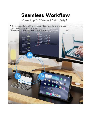 Teclado Bluetooth Plegable SIKAI CASE Mini Portátil Negro