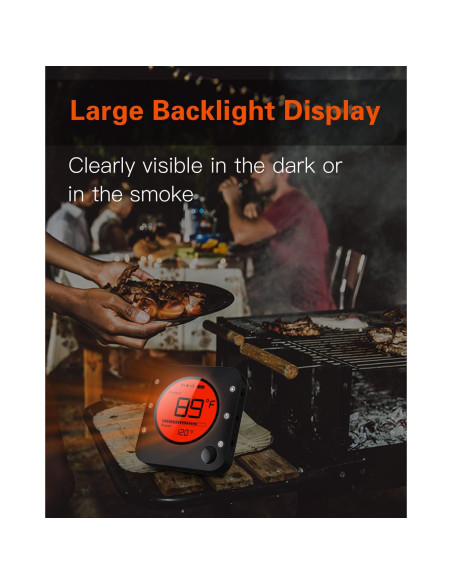 Termómetro Digital de Carne BFOUR Inalámbrico Bluetooth 2 Sondas