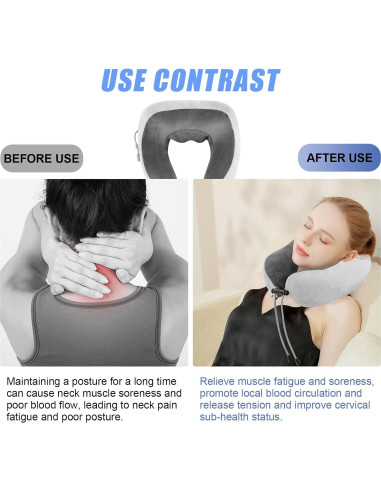 Almohada de Cuello Eléctrica XSWQDLQ con Calefacción y Masaje