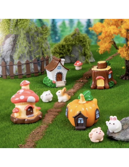 4 Paquetes de Césped Falso 15x15 cm KAEZDD para Manualidades