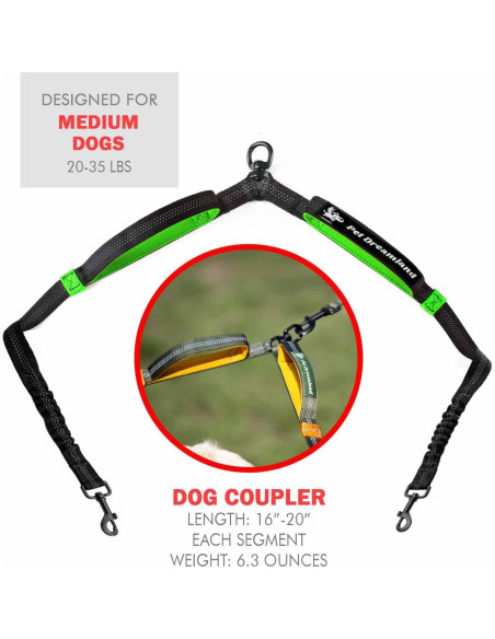 Acoplador de Correa Doble Pet Dreamland para Perros Medianos