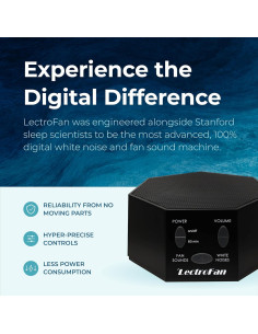 Máquina de Sonido Ruido Blanco LectroFan Classic - Compacta Negro 2