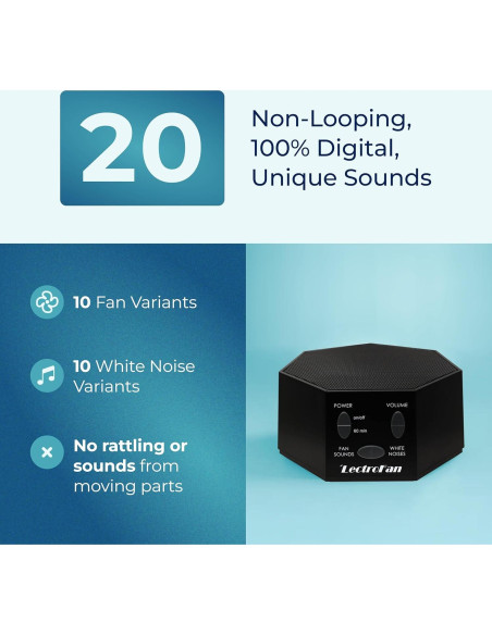 Máquina de Sonido Ruido Blanco LectroFan Classic - Compacta Negro