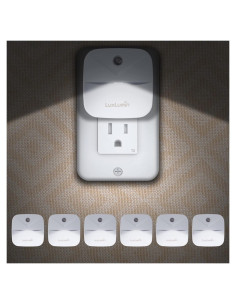 Luces Nocturnas LED LuxLumin con Sensor Automático - 6 Paquetes