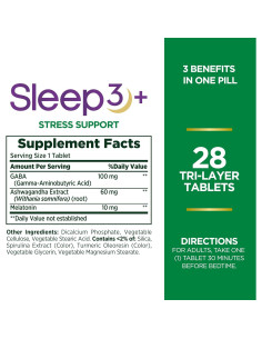 Suplemento para Dormir Nature's Bounty Sleep3 28 Tabletas 2