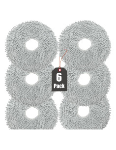 Paquete de 6 Mopas Reemplazo KGC para Aspiradora Robot Dreame