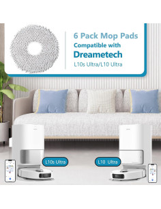 Paquete de 6 Mopas Reemplazo KGC para Aspiradora Robot Dreame 2