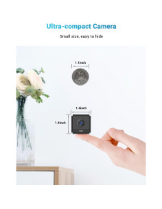 Cámara de Seguridad WiFi 2K FHD Smhawk Mini Negra 2