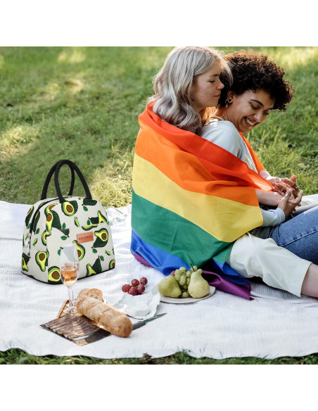 Bolsa de Almuerzo Aislada BALORAY Aguacate 9L para Adultos