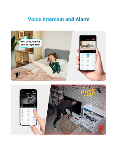 Cámara de Seguridad WiFi 2K FHD Smhawk Mini Negra