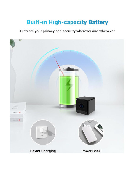 Cámara de Seguridad WiFi 2K FHD Smhawk Mini Negra