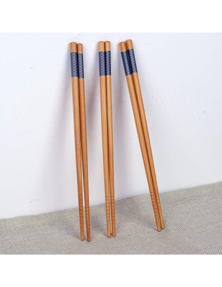 Palillos de Bambú Reutilizables Antner 22.5 cm Estilo Japonés