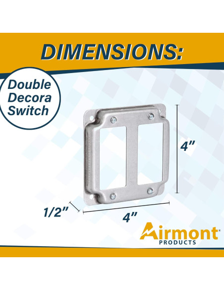 Tapa Eléctrica 4" Airmont AP-12094 2-Gang Acero Galvanizado