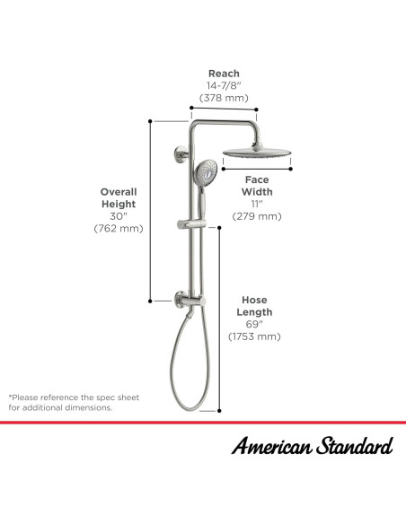 Sistema de Ducha Retrofit American Standard Spectra Versa 11"