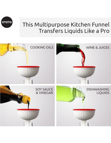 Embudo de Cocina Plegable OTOTO Hongo Mágico XL - Silicona