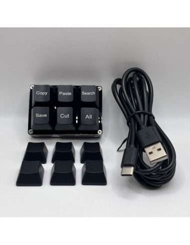 Teclado Mecánico Programable BTXETUEL Mini USB-C Negro