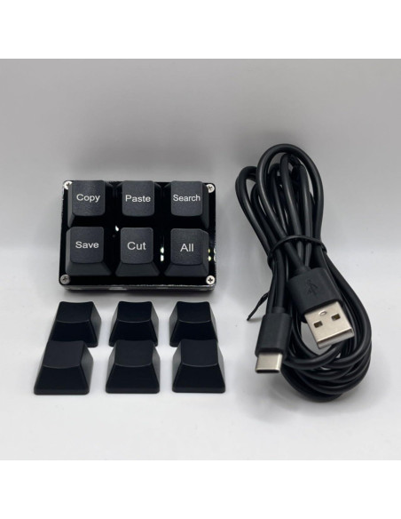 Teclado Mecánico Programable BTXETUEL Mini USB-C Negro