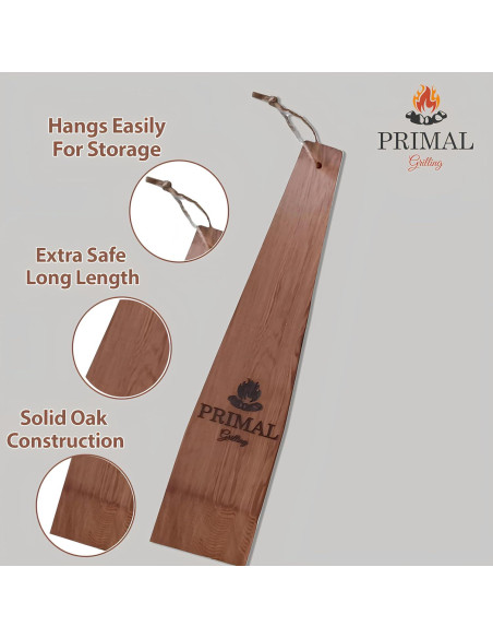 Raspador de BBQ de Madera Primal Grilling - 2 Piezas 45.72 cm Raspador de BBQ de Madera Primal Grilling - 2 Piezas 45.72 cm