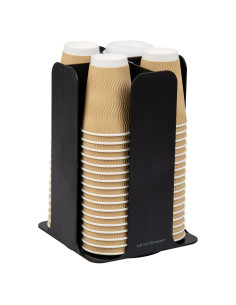 Carrusel de Tazas y Tapas Mind Reader Negro 19.68x29.21 cm