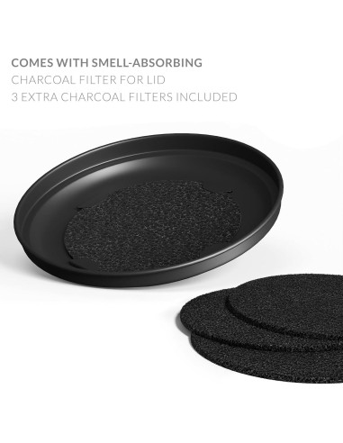 Contenedor de Compost Barnyard Designs 4.54L Negro con Filtros