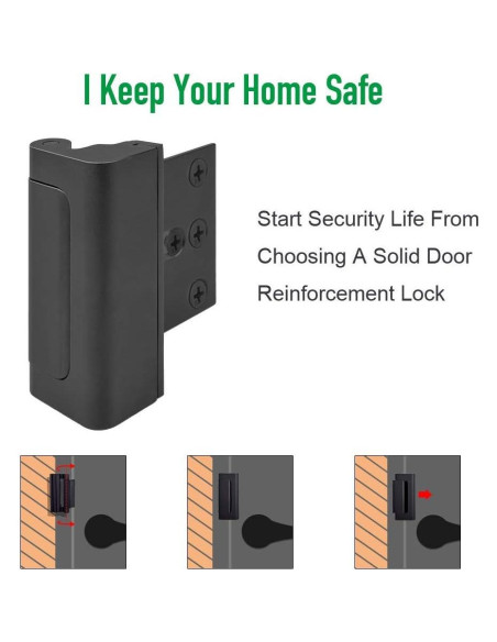 Cerradura de Seguridad HIGHEVER para Puerta Interior - Refuerzo 320g