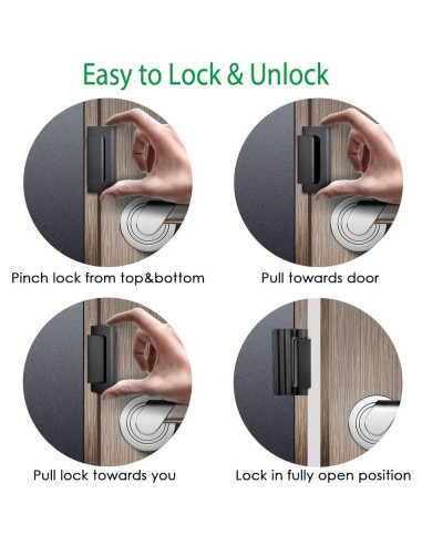 Cerradura de Seguridad HIGHEVER para Puerta Interior - Refuerzo 320g