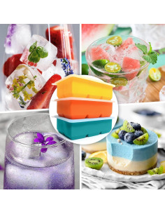 Bandejas de Hielo de Silicona Excnorm - 3 Piezas, 6 Cavidades 2