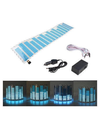 Luz LED Azul ESUPPORT 45x11cm Sensor de Música para Coche