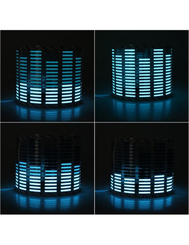 Luz LED Azul ESUPPORT 45x11cm Sensor de Música para Coche
