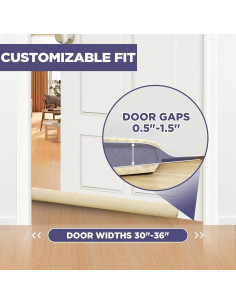 Tapón para Corrientes de Aire Ciieyuo 76.2-91.4 cm Beige 2