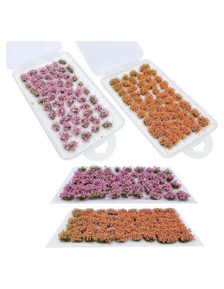 Woohome 106 Pcs Flores Autoadhesivas Rosa y Naranja para Diorama