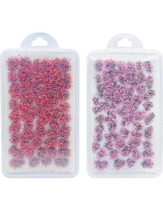Woohome 106 Pcs Flores Autoadhesivas Rosa y Naranja para Diorama 2