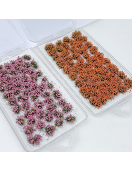 Woohome 106 Pcs Flores Autoadhesivas Rosa y Naranja para Diorama
