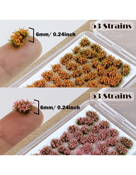 Woohome 106 Pcs Flores Autoadhesivas Rosa y Naranja para Diorama