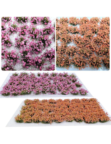 Woohome 106 Pcs Flores Autoadhesivas Rosa y Naranja para Diorama