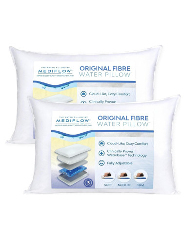 Almohada de Agua Mediflow - Ajustable para Alivio de Cuello - Doble