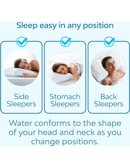 Almohada de Agua Mediflow - Ajustable para Alivio de Cuello - Doble