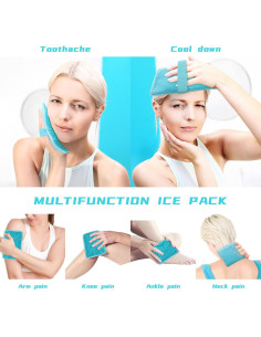 Bolsa de Hielo Reutilizable Yunqixin 19.7x12.5cm Azul 2