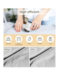 Quitapelusas Eléctrico CuieTuee X3 Recargable 6 Cuchillas LED 2